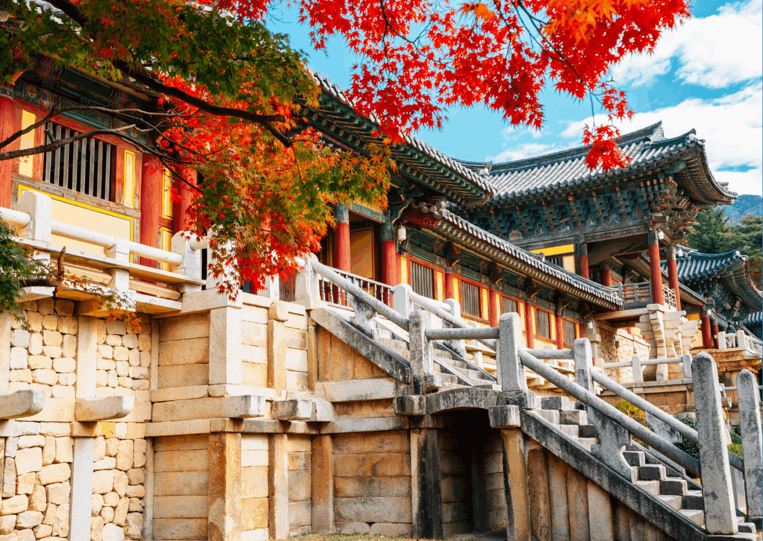 Bulguksa Temple in Gyeongju, featured in South Korea tour package