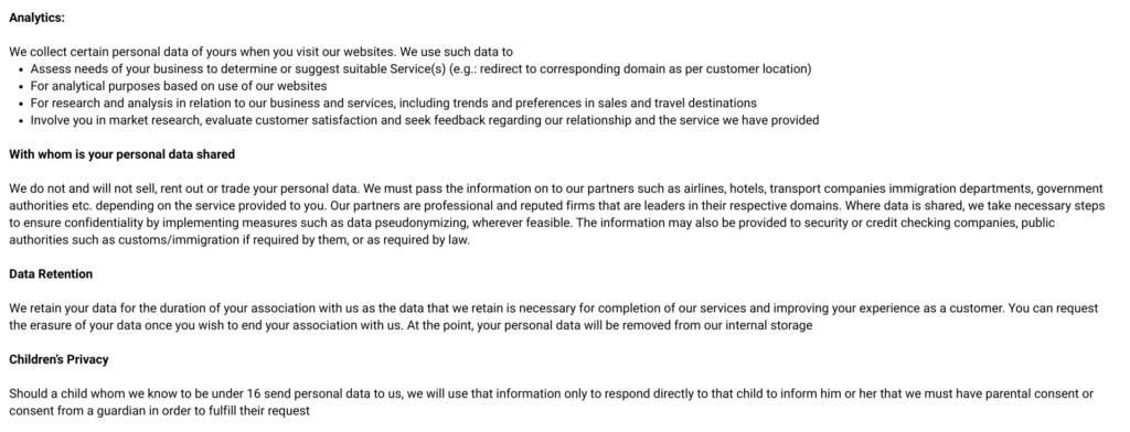 Privacy Policy - Garnet Tourism