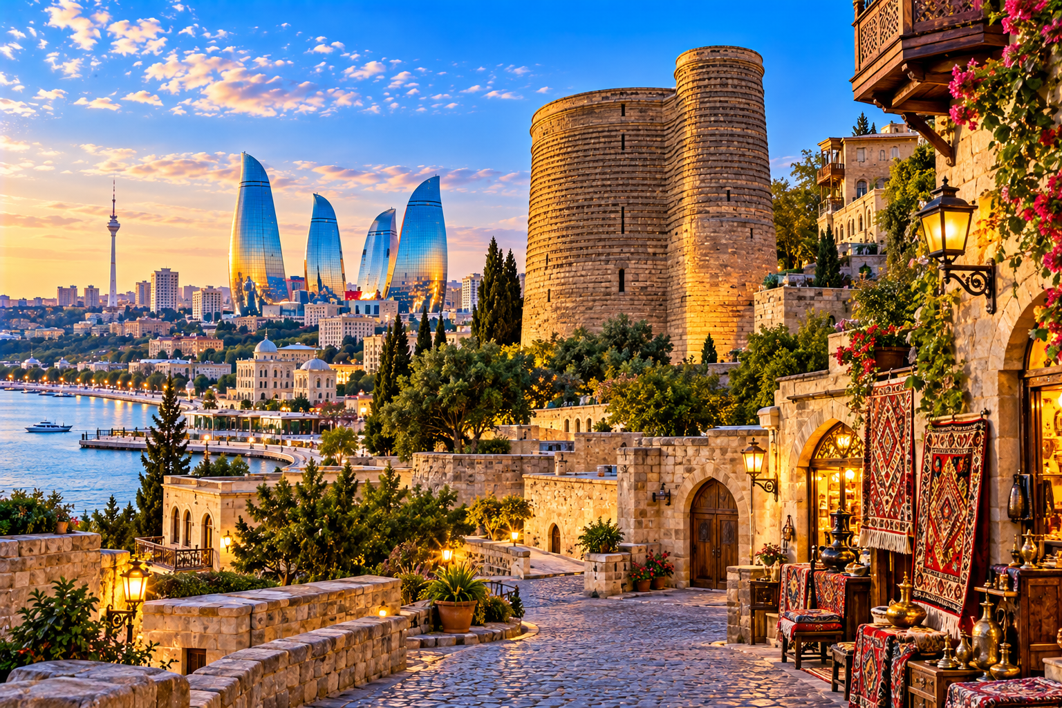 Baku Old City Icherisheher Maiden Tower