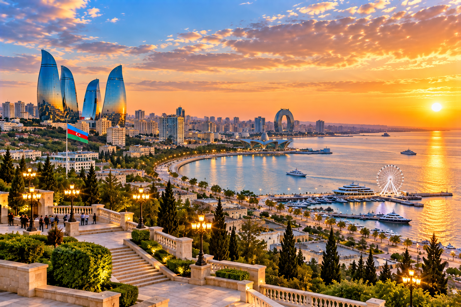 Highland Park Baku Boulevard Caspian Sea