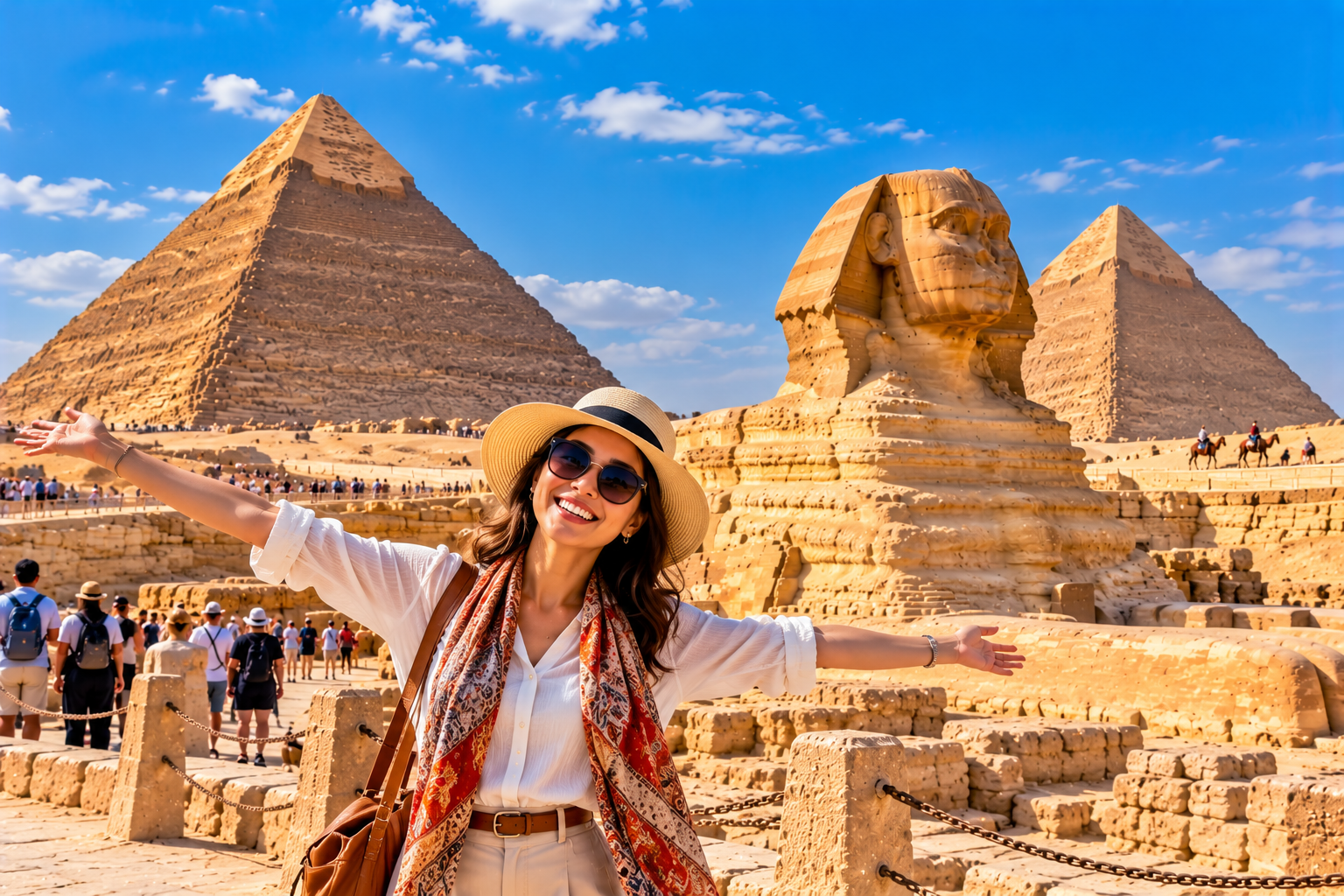 Pyramids of Giza and Great Sphinx