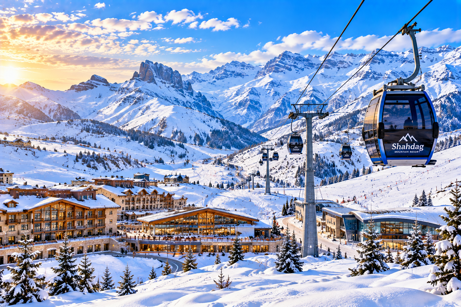 Shahdag snowy mountain resort